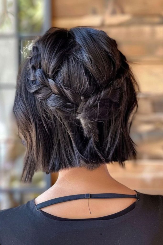 Webbed braid with starry sparkle.