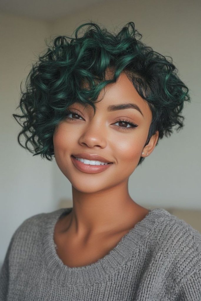 Textured bob paired with sharp undercut.