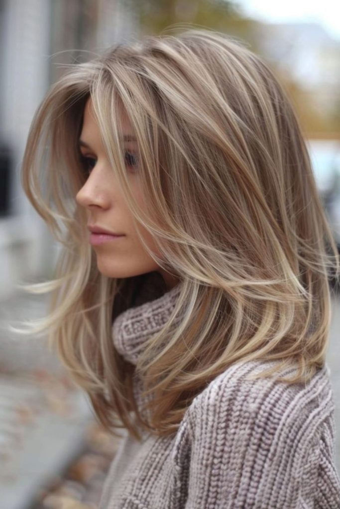 Toasted oat balayage soft warmth.