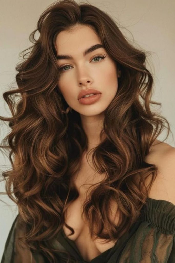 Elegant cascading waves with glossy shine.