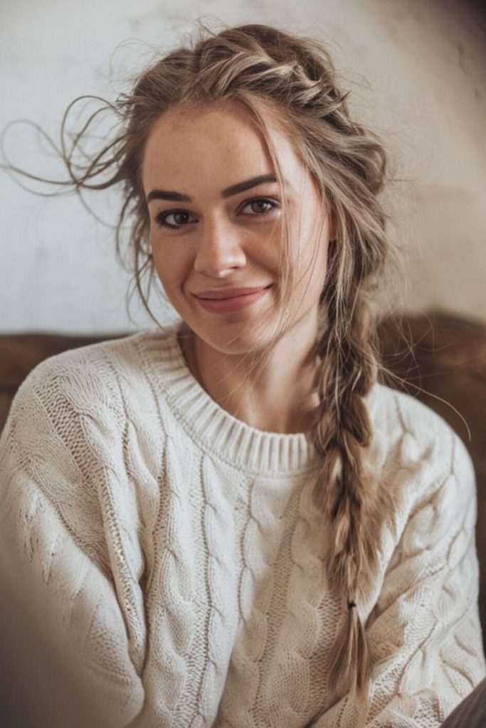 Vintage flare retro messy french weave