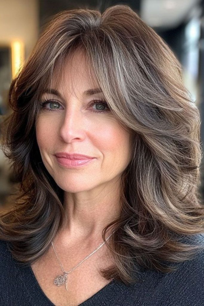Voluminous crown layers for fuller hair