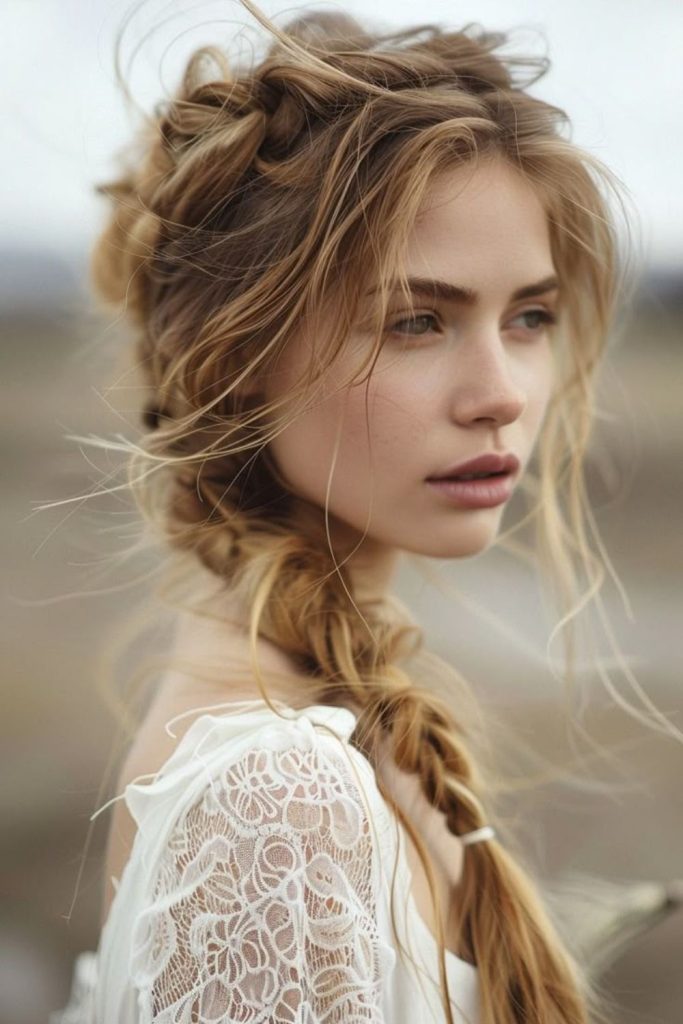 Whisper lace delicate soft french braid