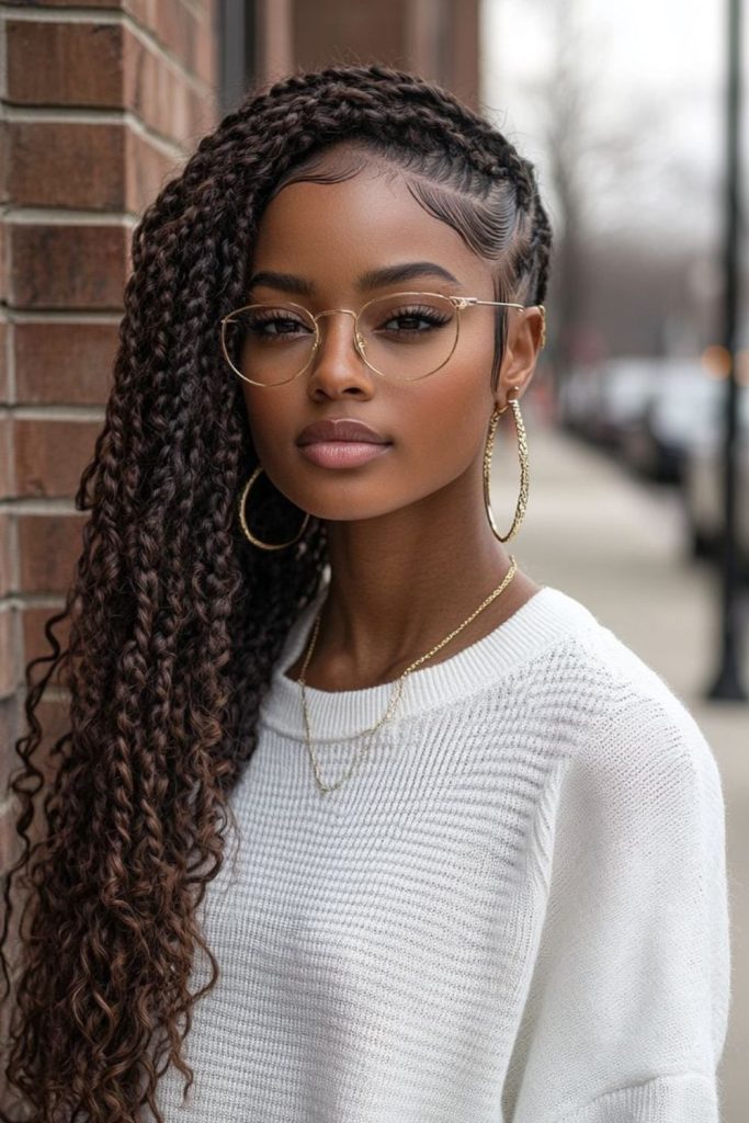 Goddess knot braids cold-season style