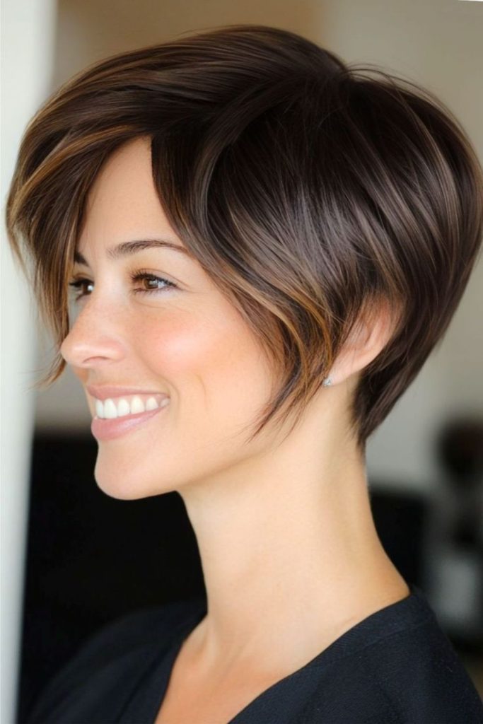 Short textured pixie with playful flicks