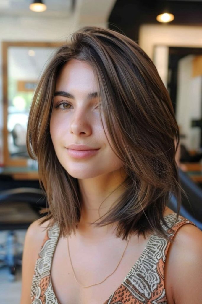 Iridescent lob with northern light effect