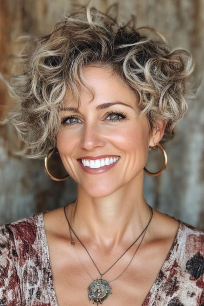 Airy fringe curls for casual elegance.