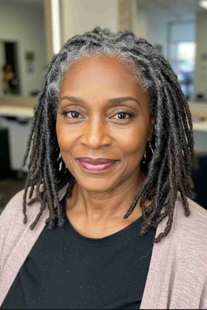 Spiraled locs with ethereal shimmer