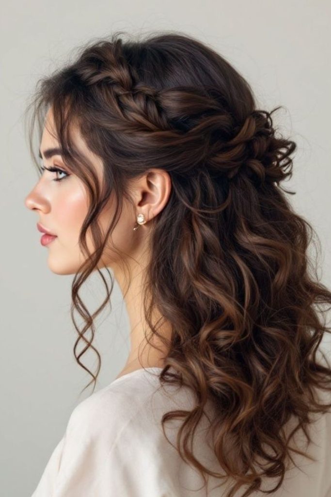 Soft spirals forming gentle crown volume