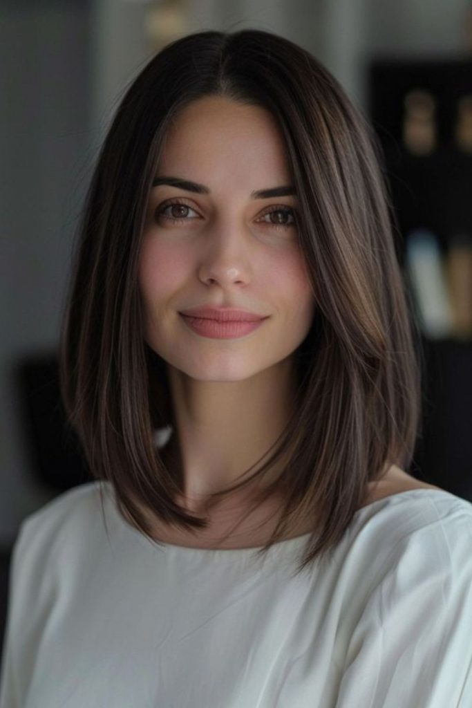 Cocoa toned gentle textured bob