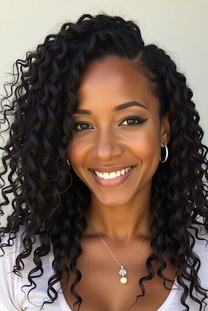 Soft curls swaying like lanterns