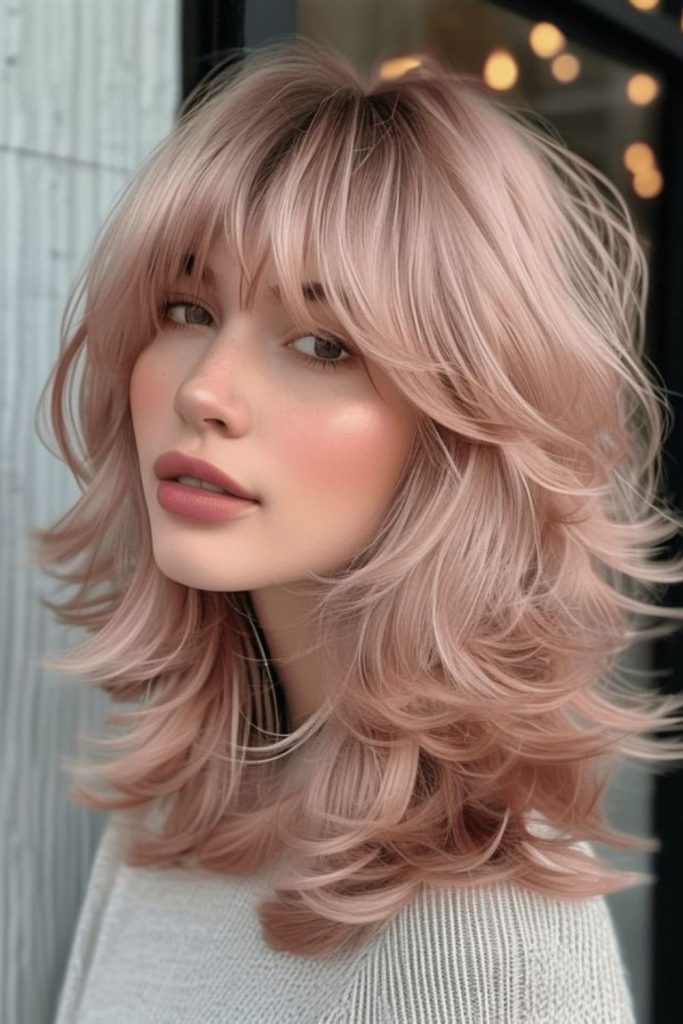 Fluffy edges create airy hair movement.