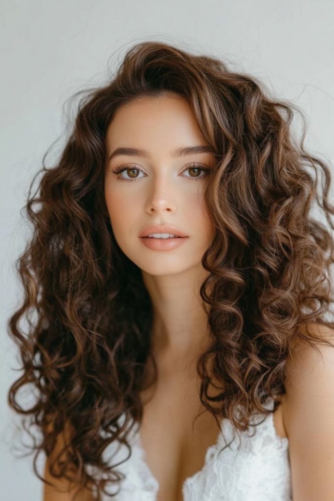 Airy curls forming meadow-like puff