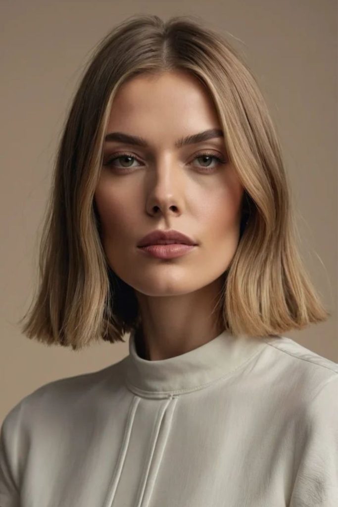 Gentle bob shaping sweet serene profile.