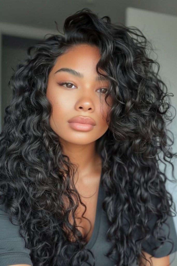 Dark soft curls with bounce