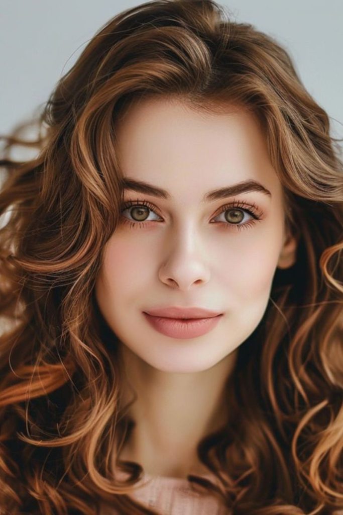 Defined curls building bold lively dimension.