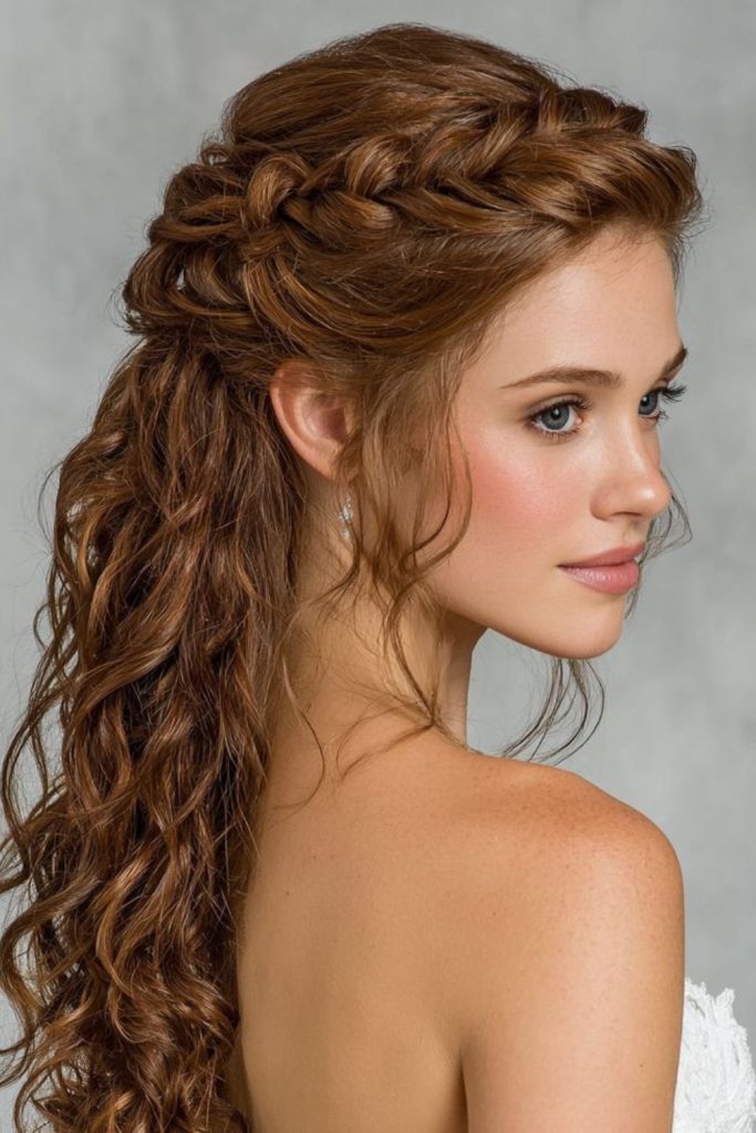 Tight curls creating glowing halo