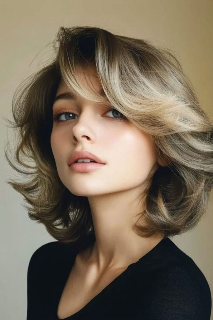 Feathered Whisper Bob airy layered bob