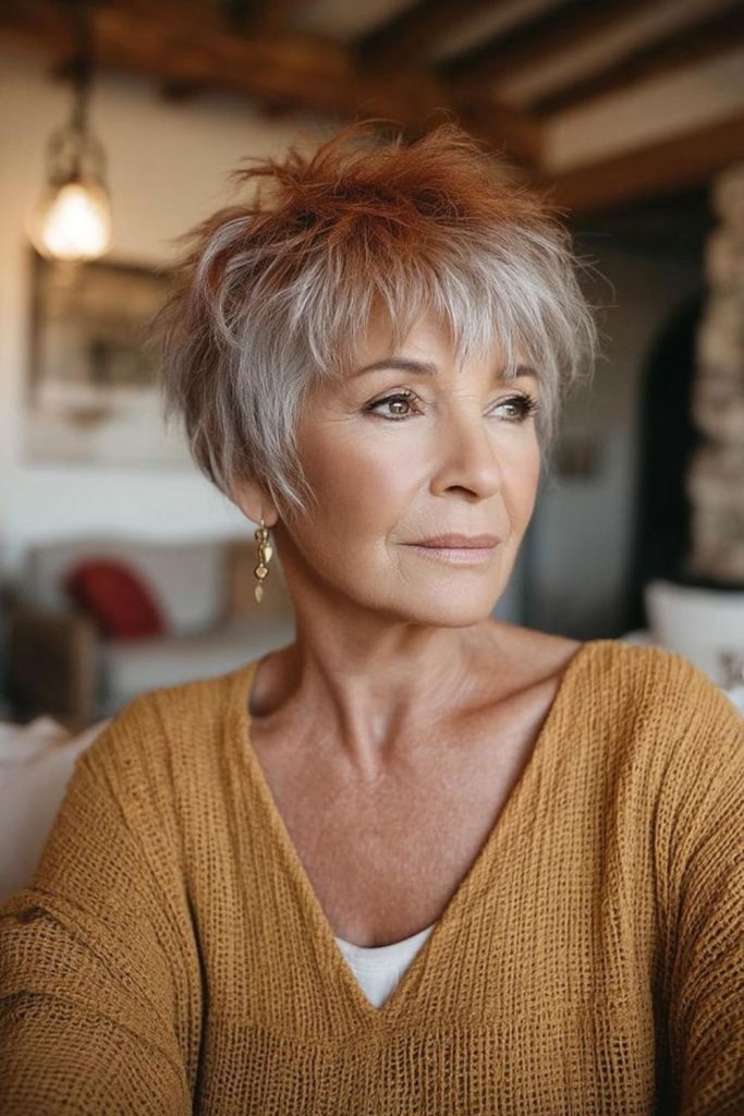 Featherlight pixie with airy sweep.