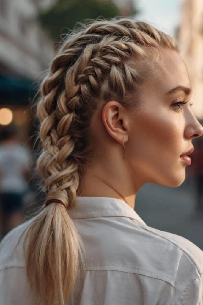 Ladder braid textured winter detail