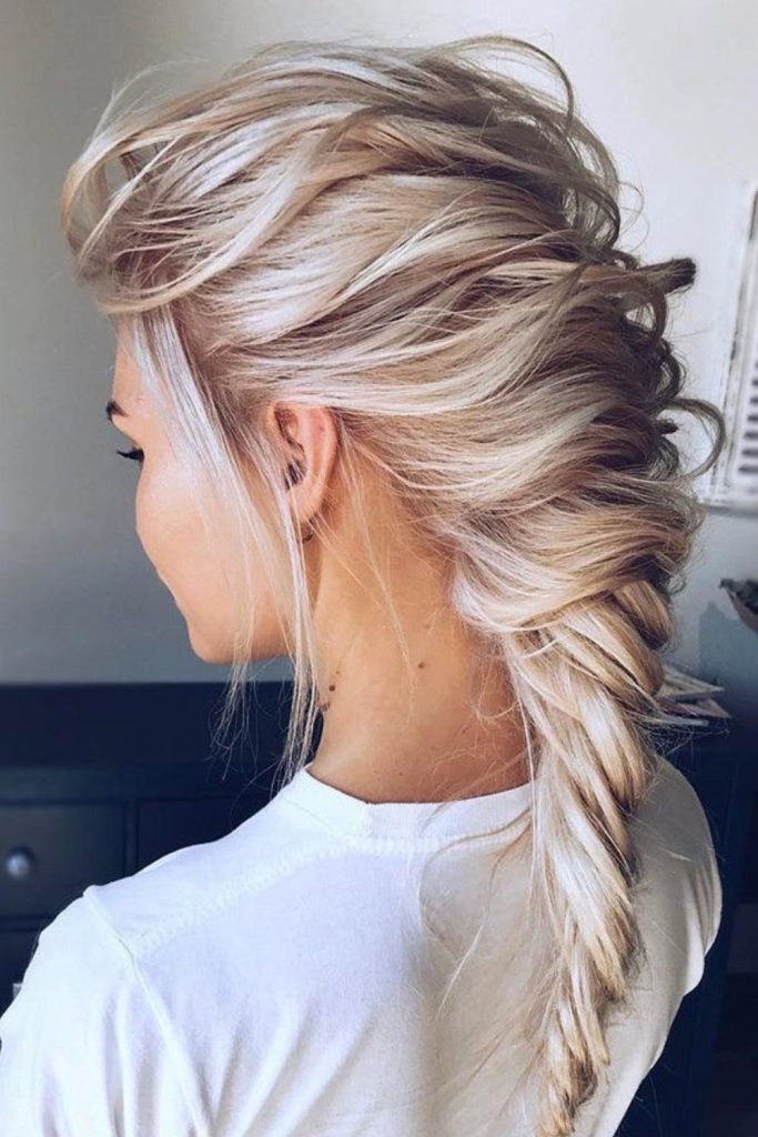 Pull-through braid fluffy winter texture