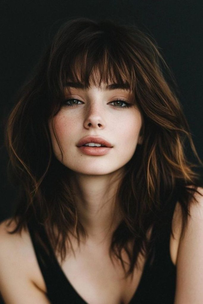 Jagged layers enhance thin hair texture.