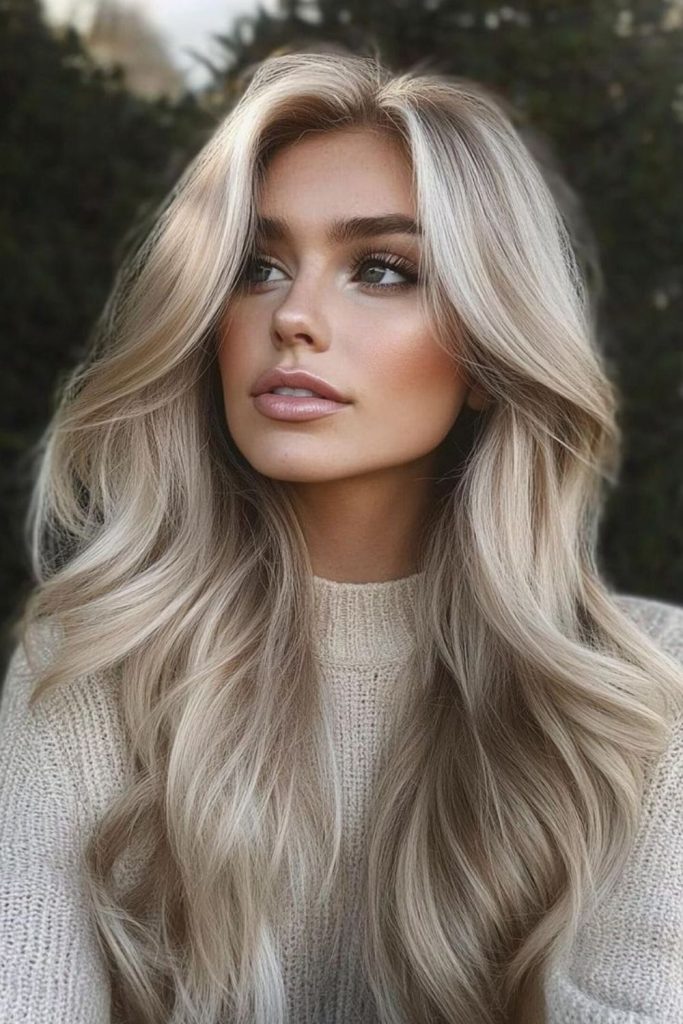 Almond blonde with delicate feathered layers