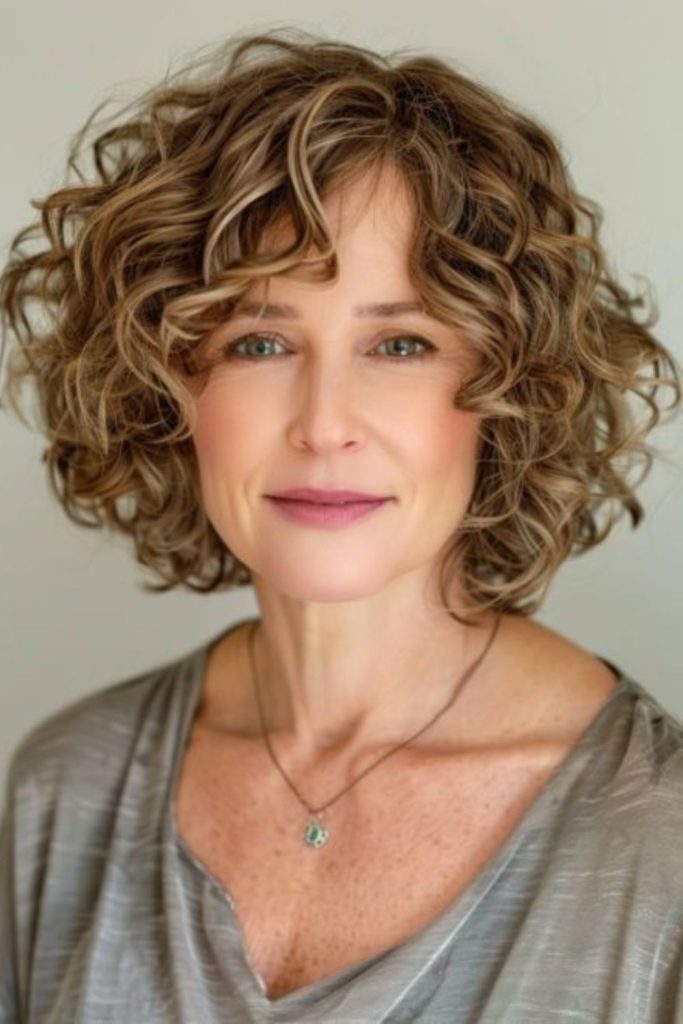 Shimmering curls flicked airy texture