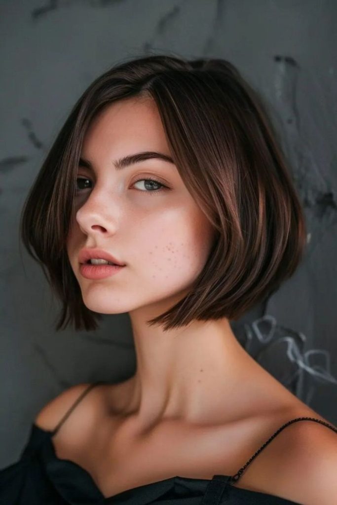 Sleek bob polishing thin strands