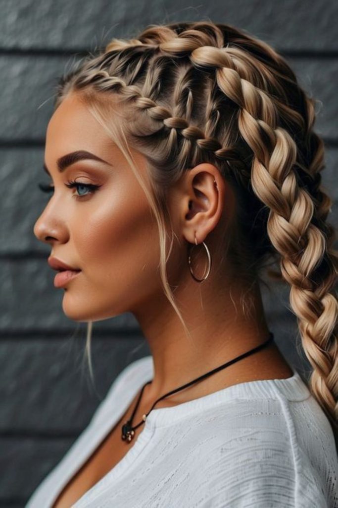 Four-strand braid intricate winter weave