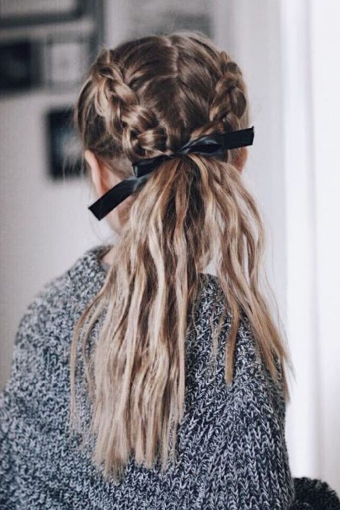 Velvet ribbon festive braid style