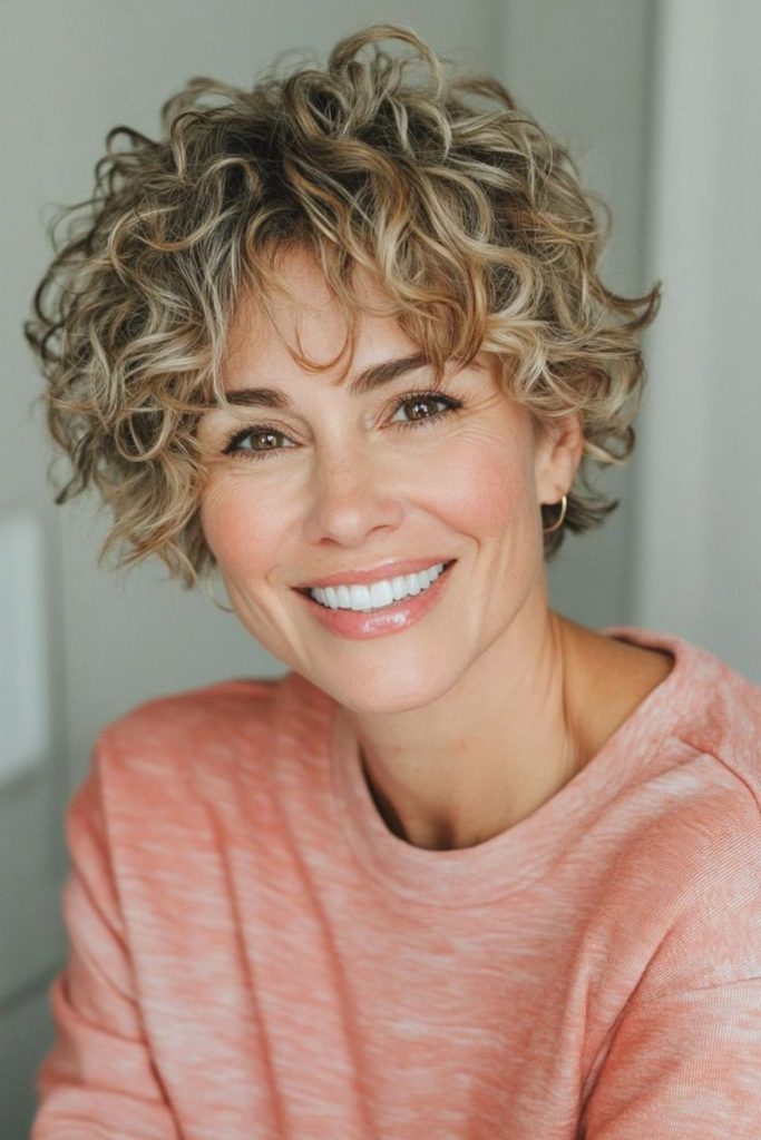 Honey-toned curls soft airy bounce