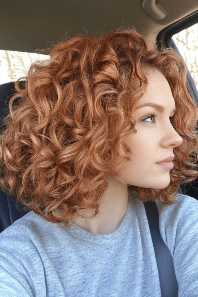 Soft bouncy curls framing face