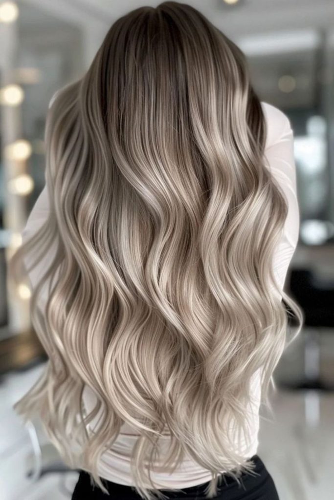 Mocha highlights blending frozen platinum strands