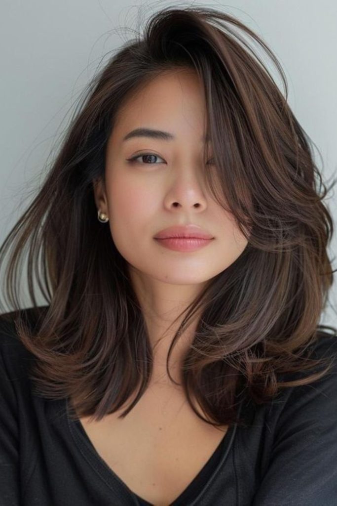 Springy layered bob with lively movement.