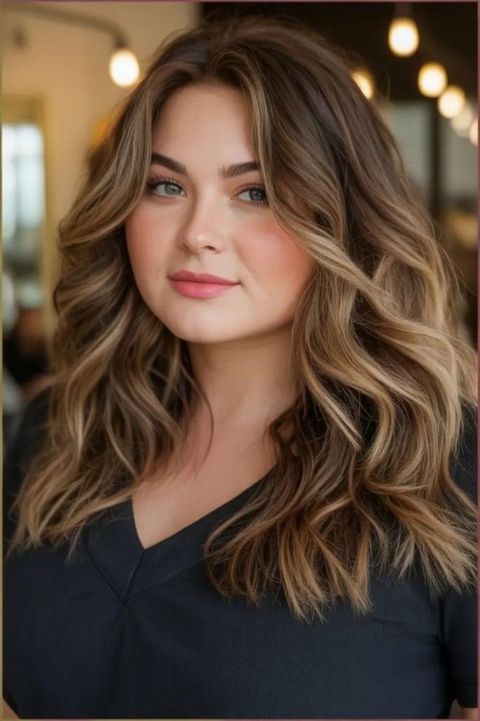 Caramel waves add dimension and softness