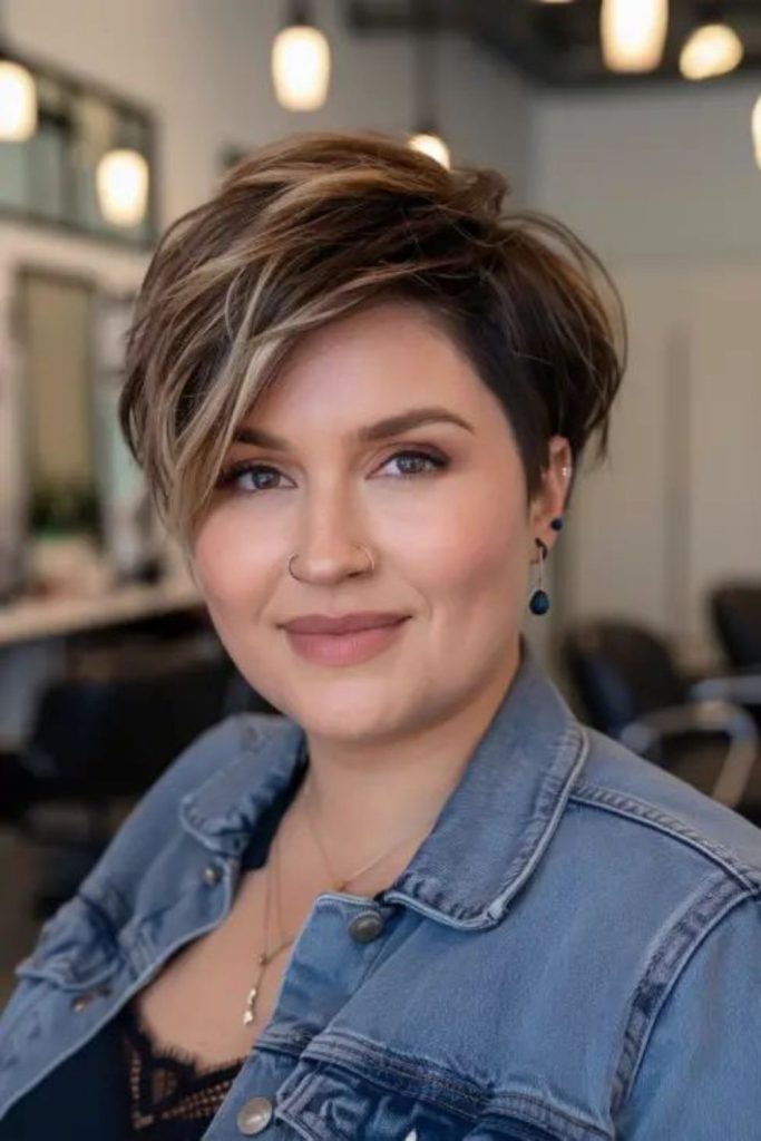 Layered edge pixie with feathered tips