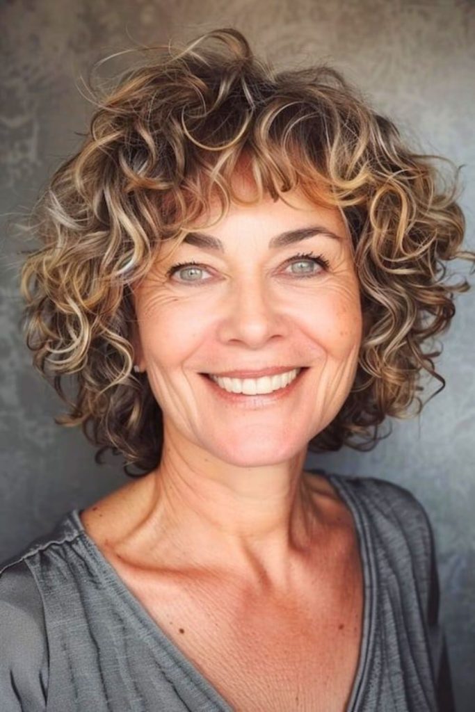 Spirals halo effect silvered strands