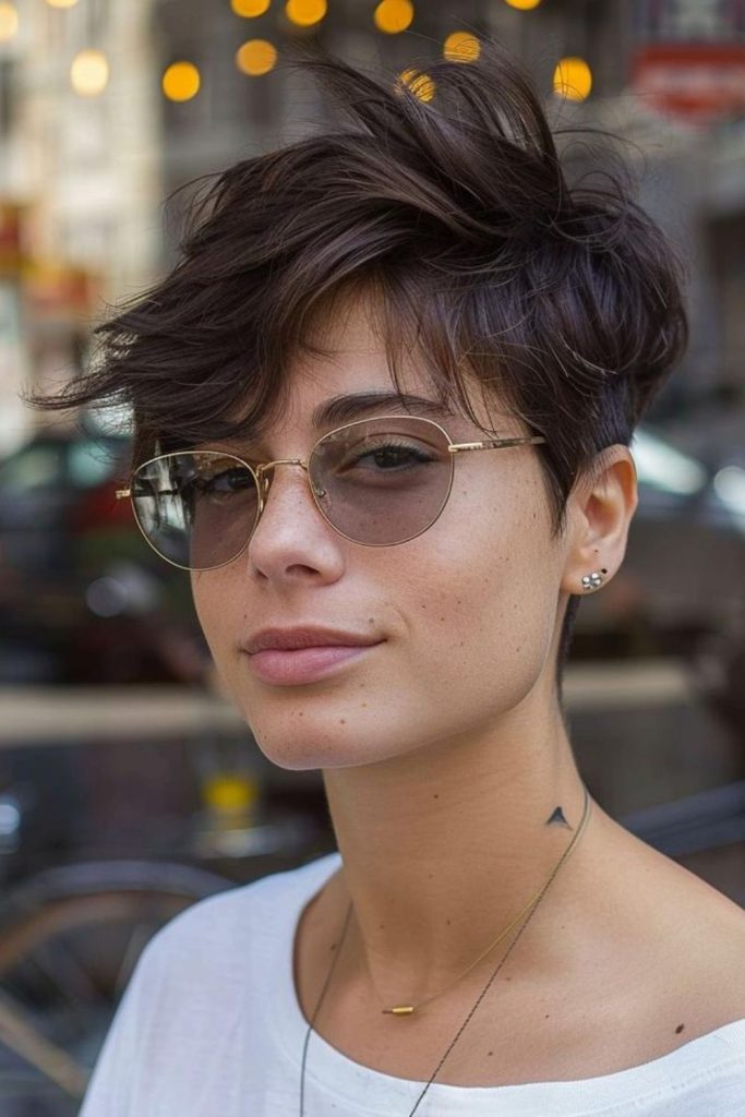 Dark pixie with warm undertone glimmers.