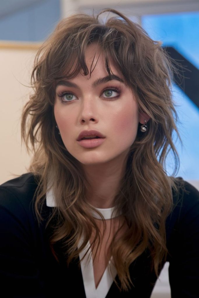 Soft layered hair with natural waves