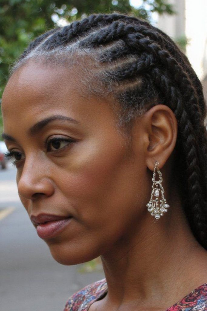 Soft gray locs with willow-like sway