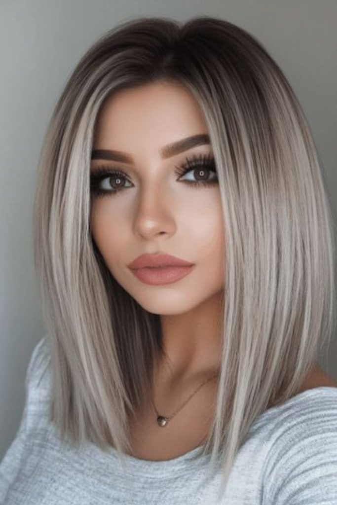 Moonlit silver tangled wave lob