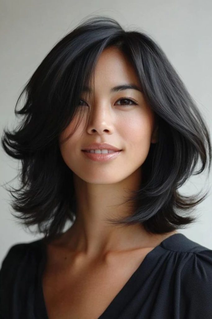 Pale soft bob with gentle arcs