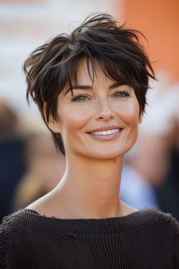 Tapered bob with slight crown lift