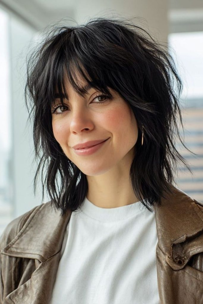 Feathered shag drifting with airy softness.