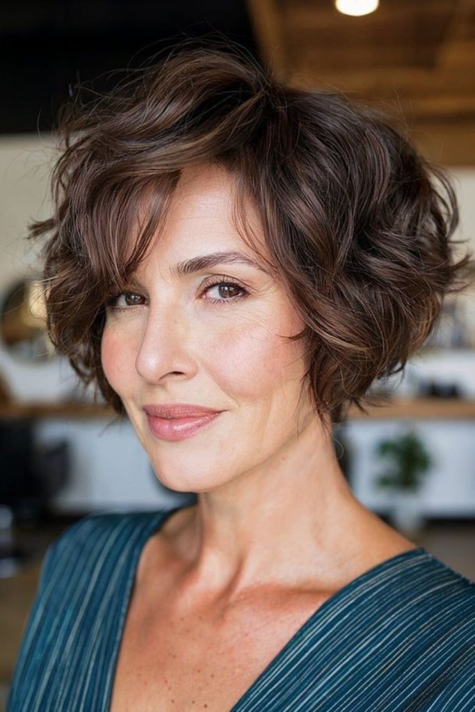 Classic pageboy with gentle waves.