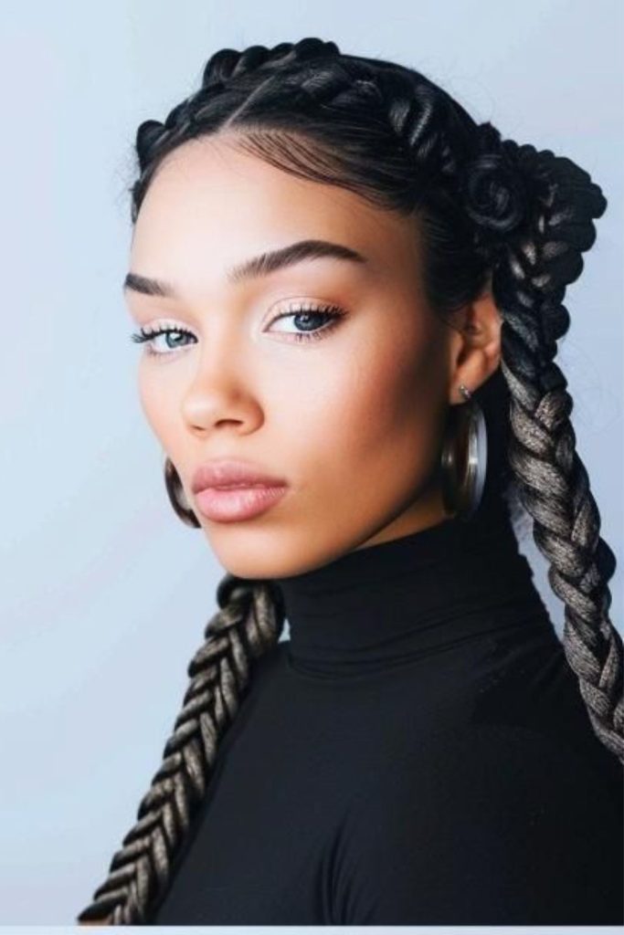 Spiral twist natural winter braid