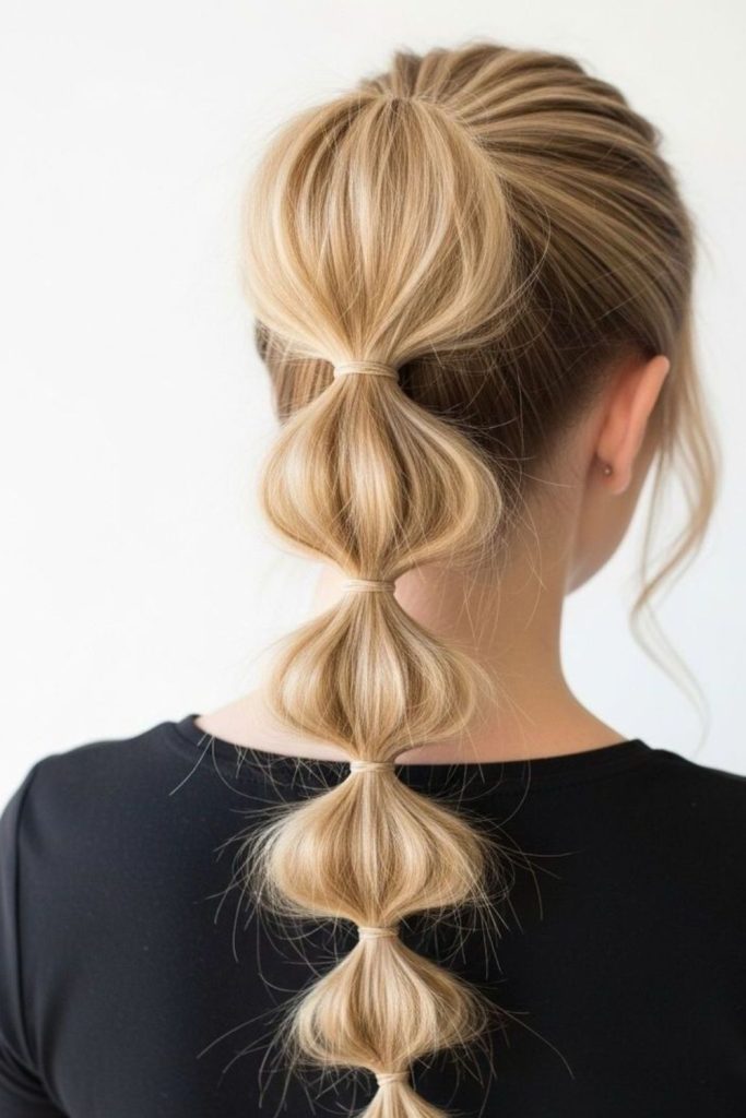 Bubble braid with cozy volume
