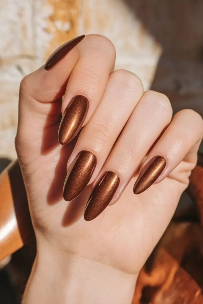 Raisin ember smoky deep brown nails