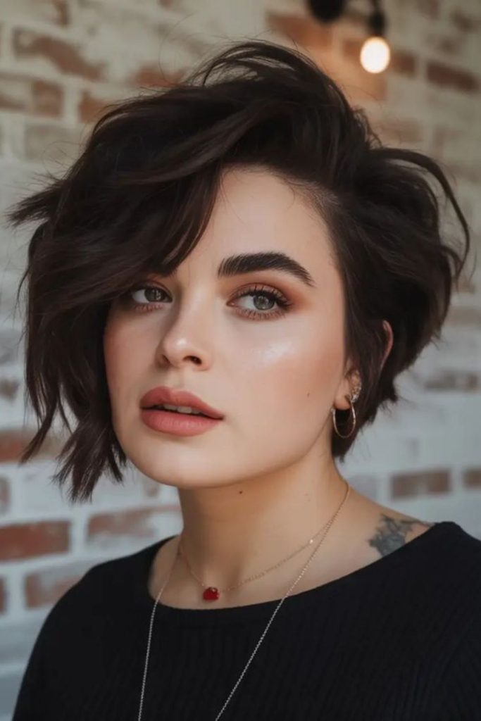 Side parted mini wave with gentle motion